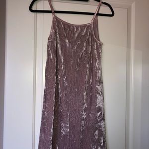 Light pink velvet dress